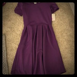 NWT Solid Purple Lularoe Amelia Dress!